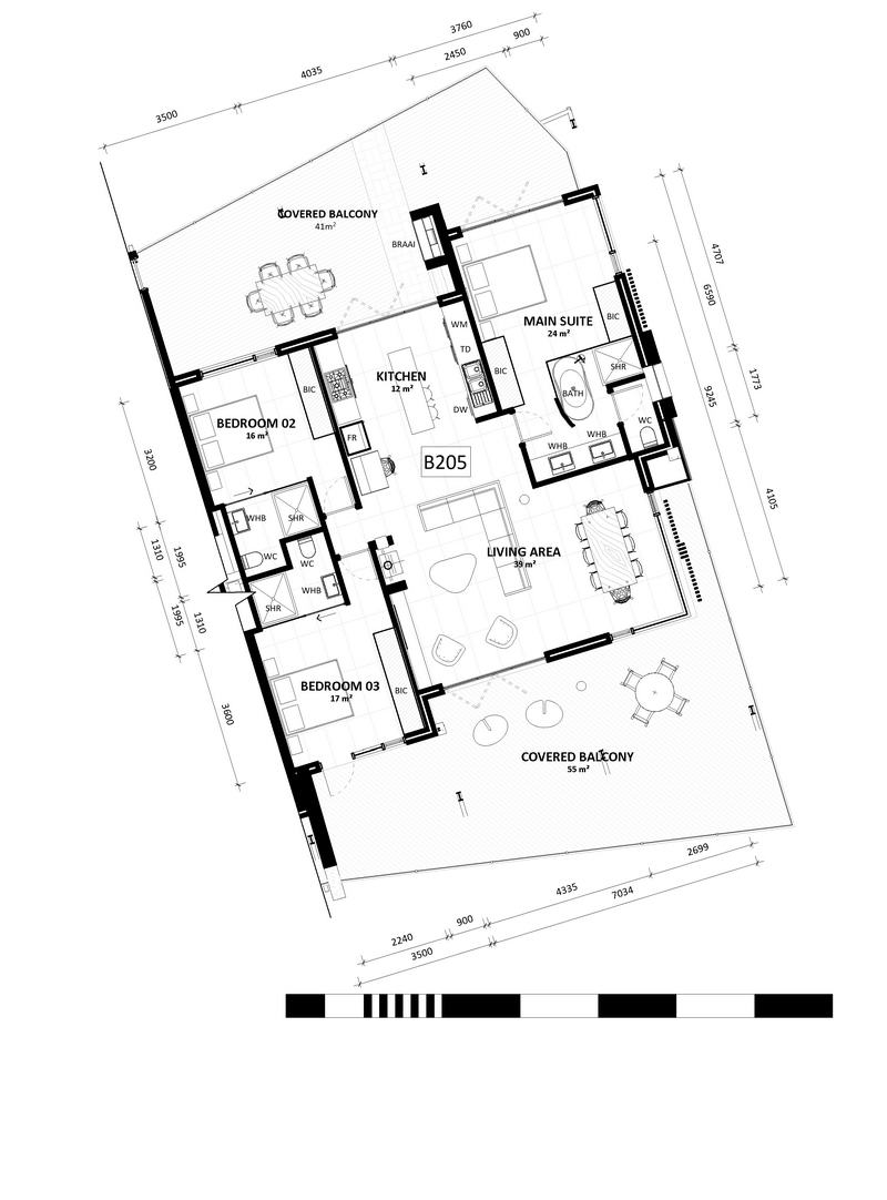 Unit B205 - 3 Bedroom Corner Unit (East)